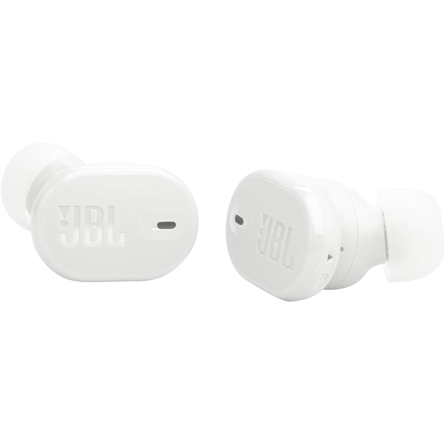 auricular con cancelación de ruido JBL blanco, vista lateral
