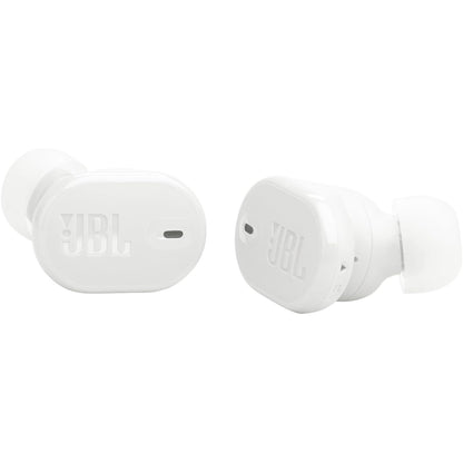 auricular con cancelación de ruido JBL blanco, vista lateral