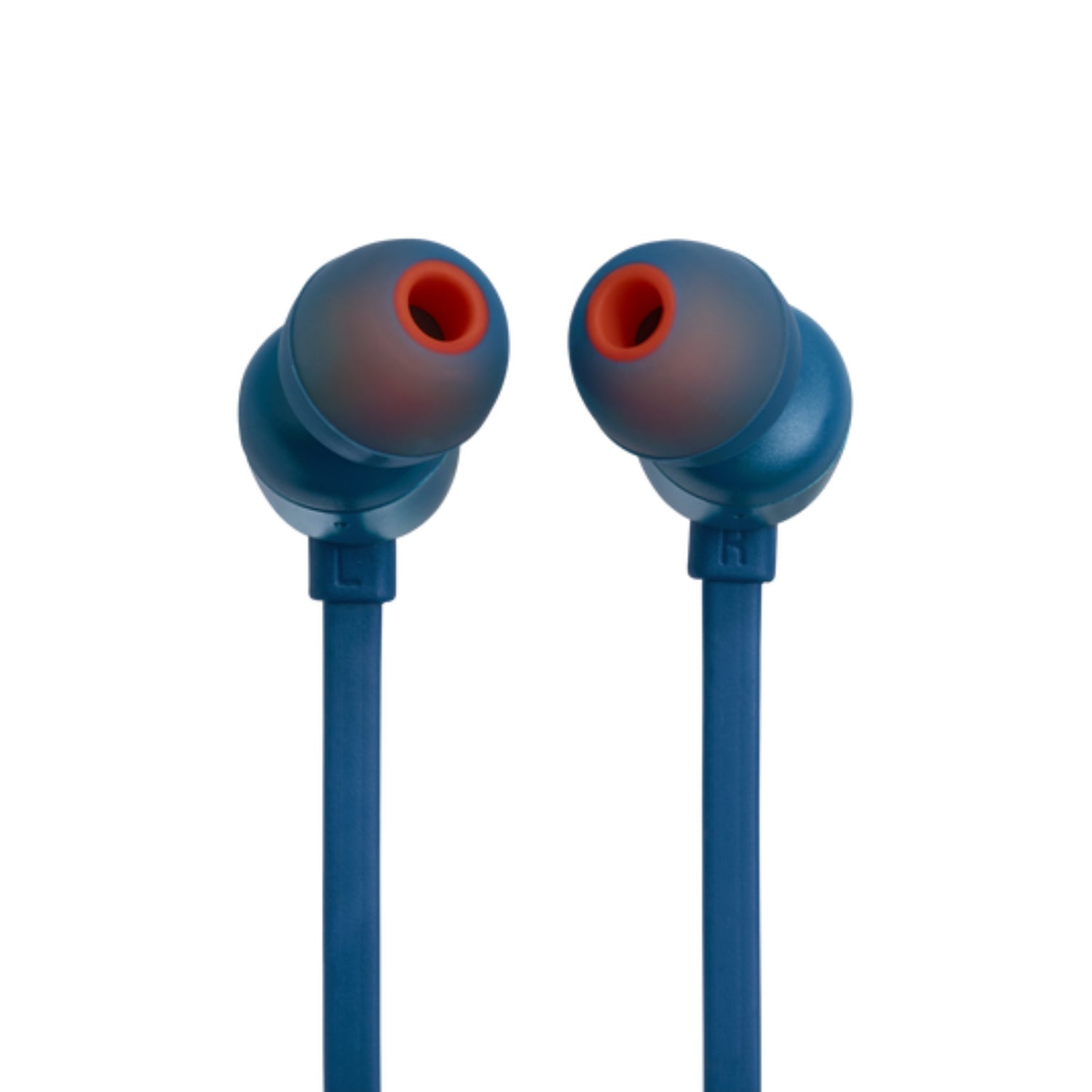 Auriculares USB-C JBL en azul con diseño ergonómico y cables planos