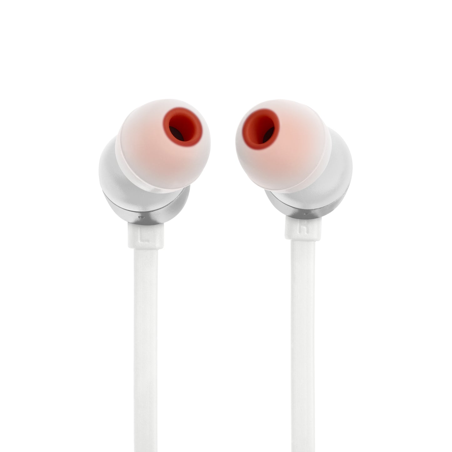 Auriculares USB C JBL en color blanco, vista frontal con diseño moderno