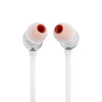 Auriculares USB C JBL en color blanco, vista frontal con diseño moderno