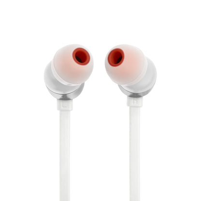 Auriculares USB C JBL en color blanco, vista frontal con diseño moderno