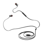 Auriculares USB-C JBL negros, vista frontal y cableado