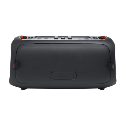 Bocina JBL PartyBox On-The-Go Bluetooth en color negro con diseño portátil y controles accesibles