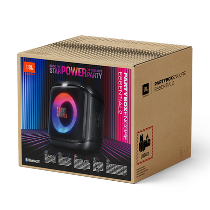 Caja del parlante JBL Encore Essential 2 con diseño atractivo y características destacadas