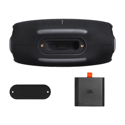 parlante jbl go bluetooth negro, vista superior, detalles del conector