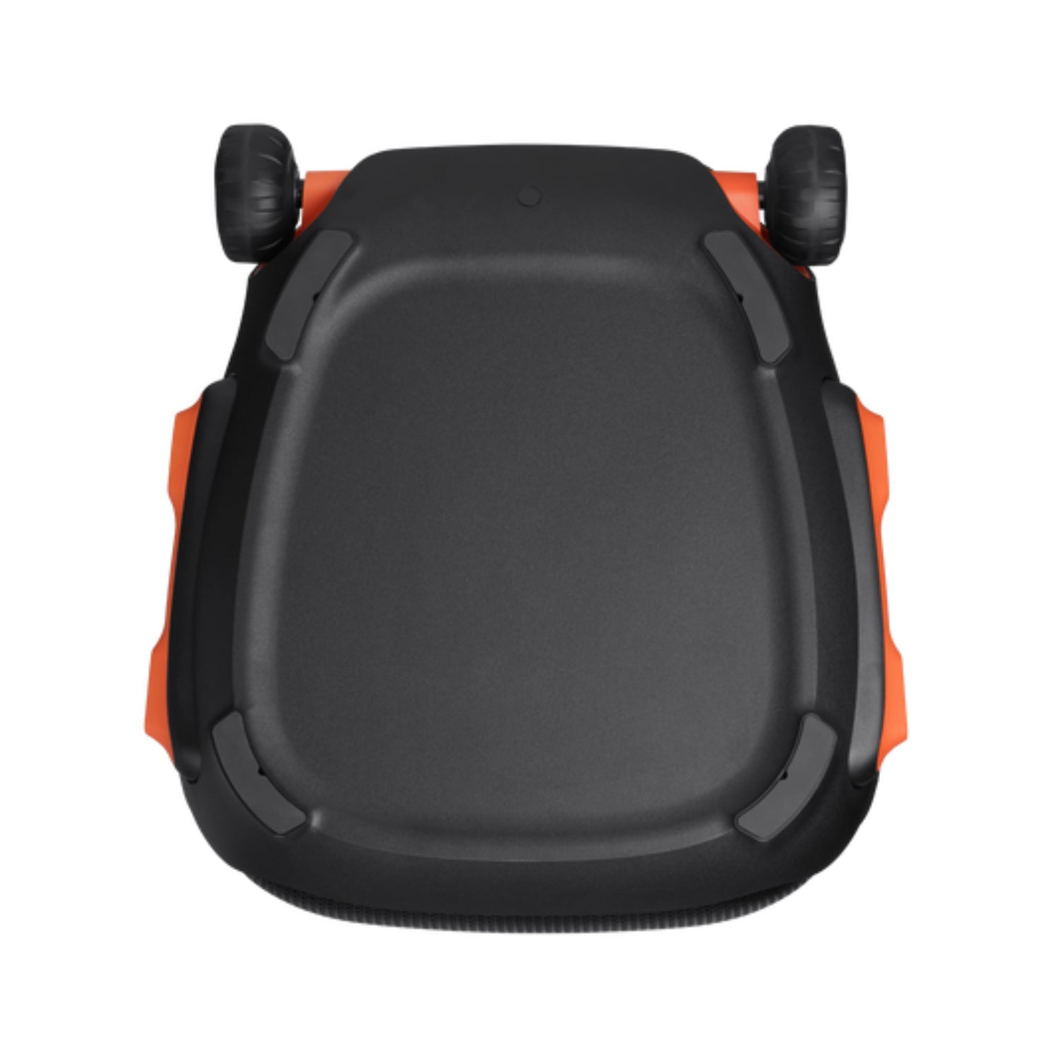 Vista superior del parlante JBL PartyBox 710 mostrando su diseño robusto y ruedas para fácil transporte