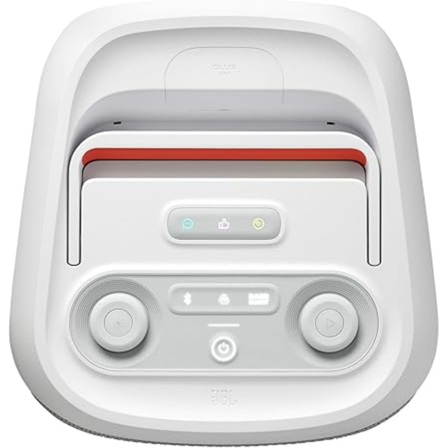 Control del parlante JBL PartyBox Club 120 bluetooth con botones intuitivos y diseño moderno