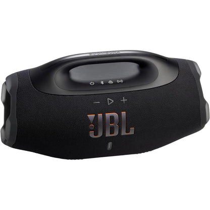 Parlante portátil JBL Boombox 4 con diseño robusto y sonido potente para disfrutar en exteriores