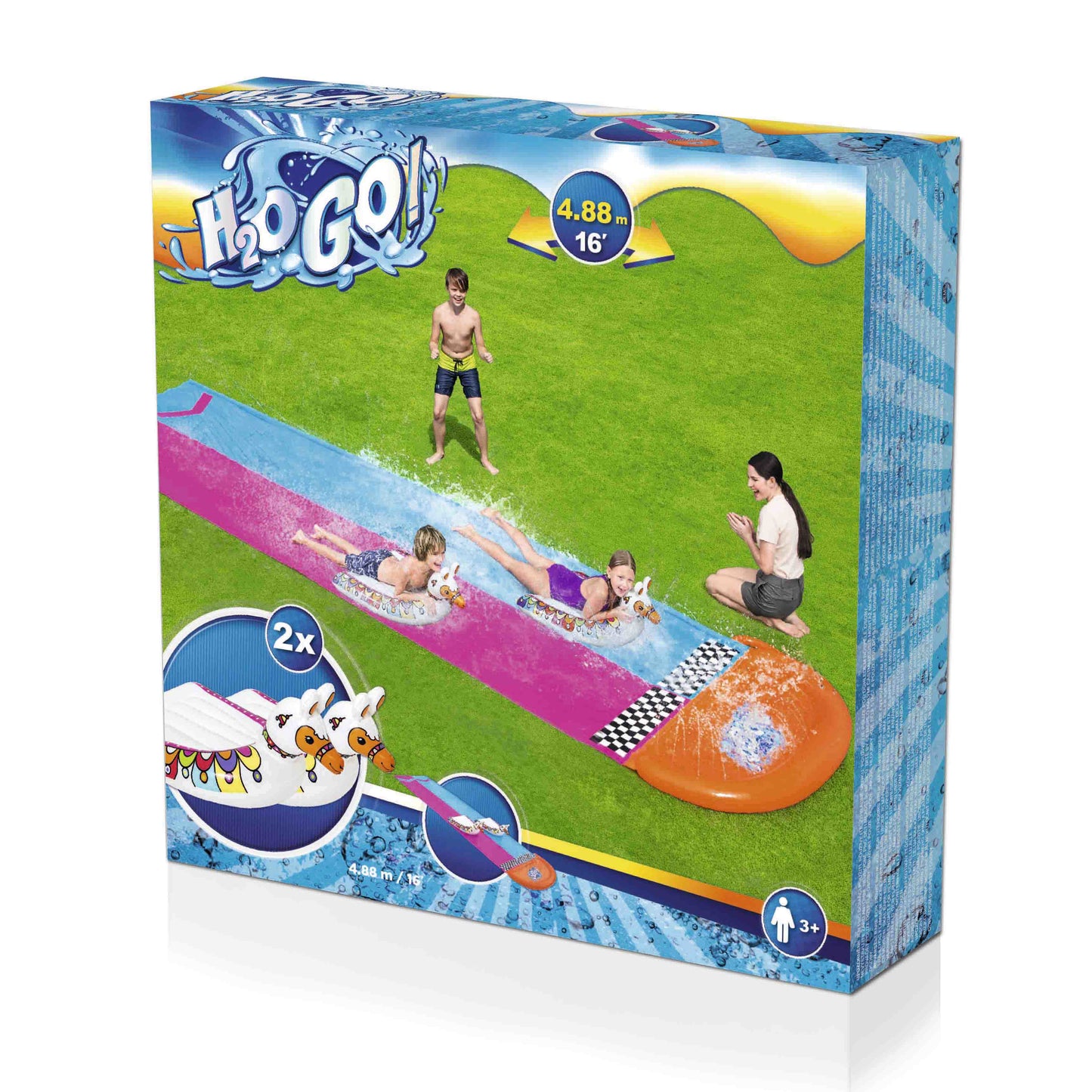 juego de verano para niños Honduras, resbaladilla acuática, jardín