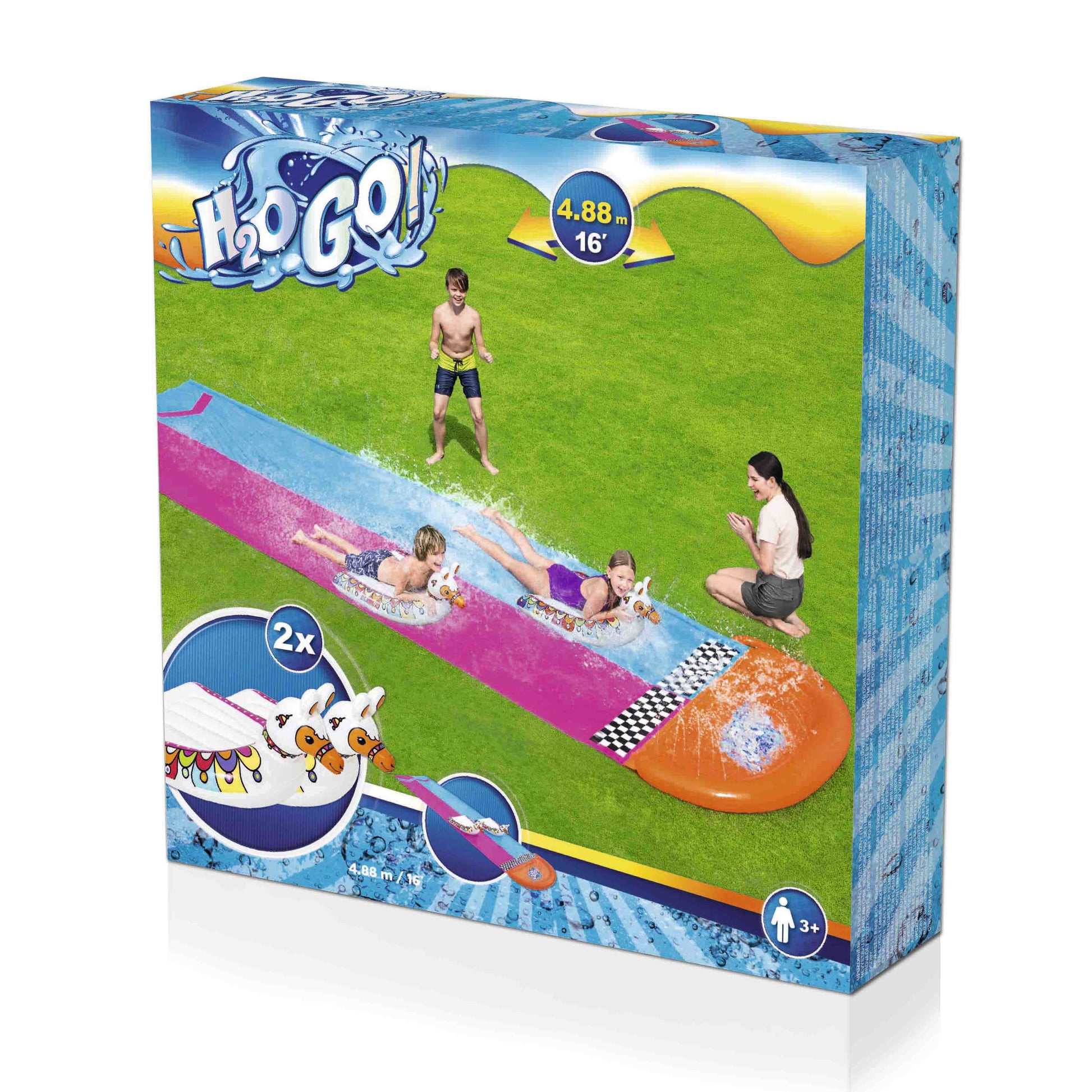 juego de verano para niños Honduras, resbaladilla acuática, jardín