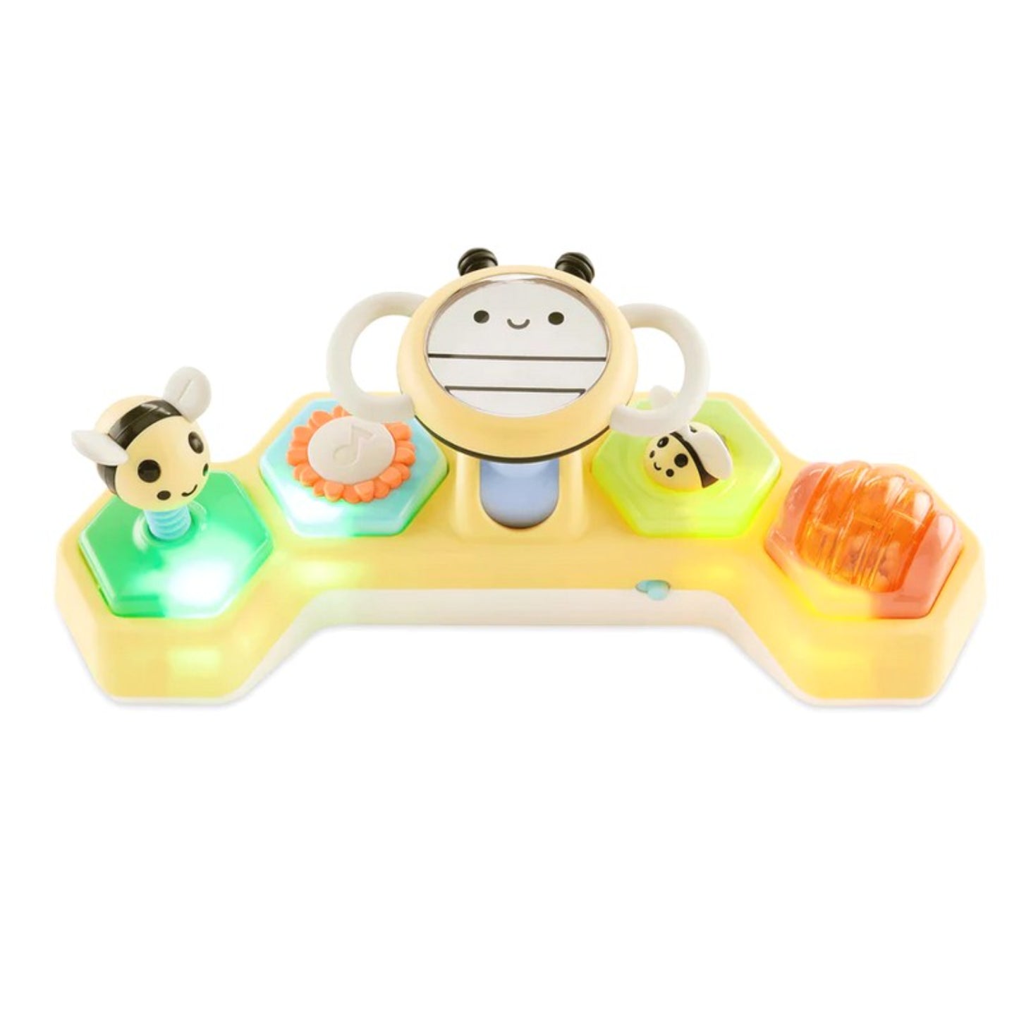 Juguete educativo Skip Hop amarillo con luces y formas de abejas