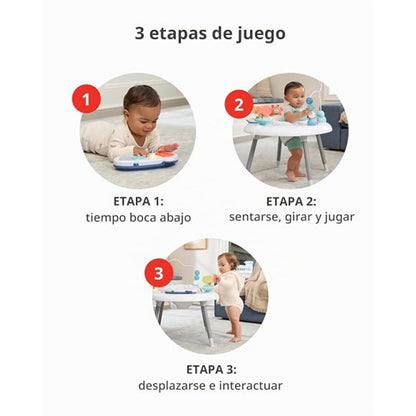 Juguete de actividades SKIP*HOP, bebé jugando en tres etapas de juego