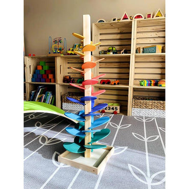 juguete de madera colorido en forma de árbol, decoración infantil, sala de juegos