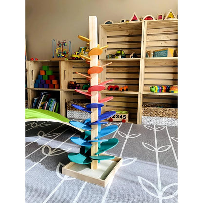 juguete de madera colorido en forma de árbol, decoración infantil, sala de juegos