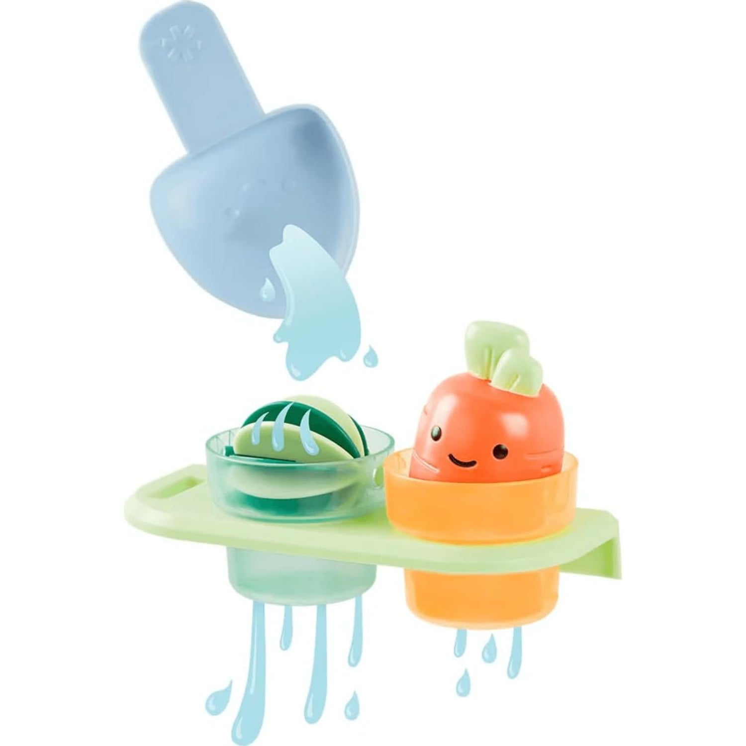 Set de juego de agua de SKIP*HOP, colores vibrantes, vista frontal, ideal para la hora del baño