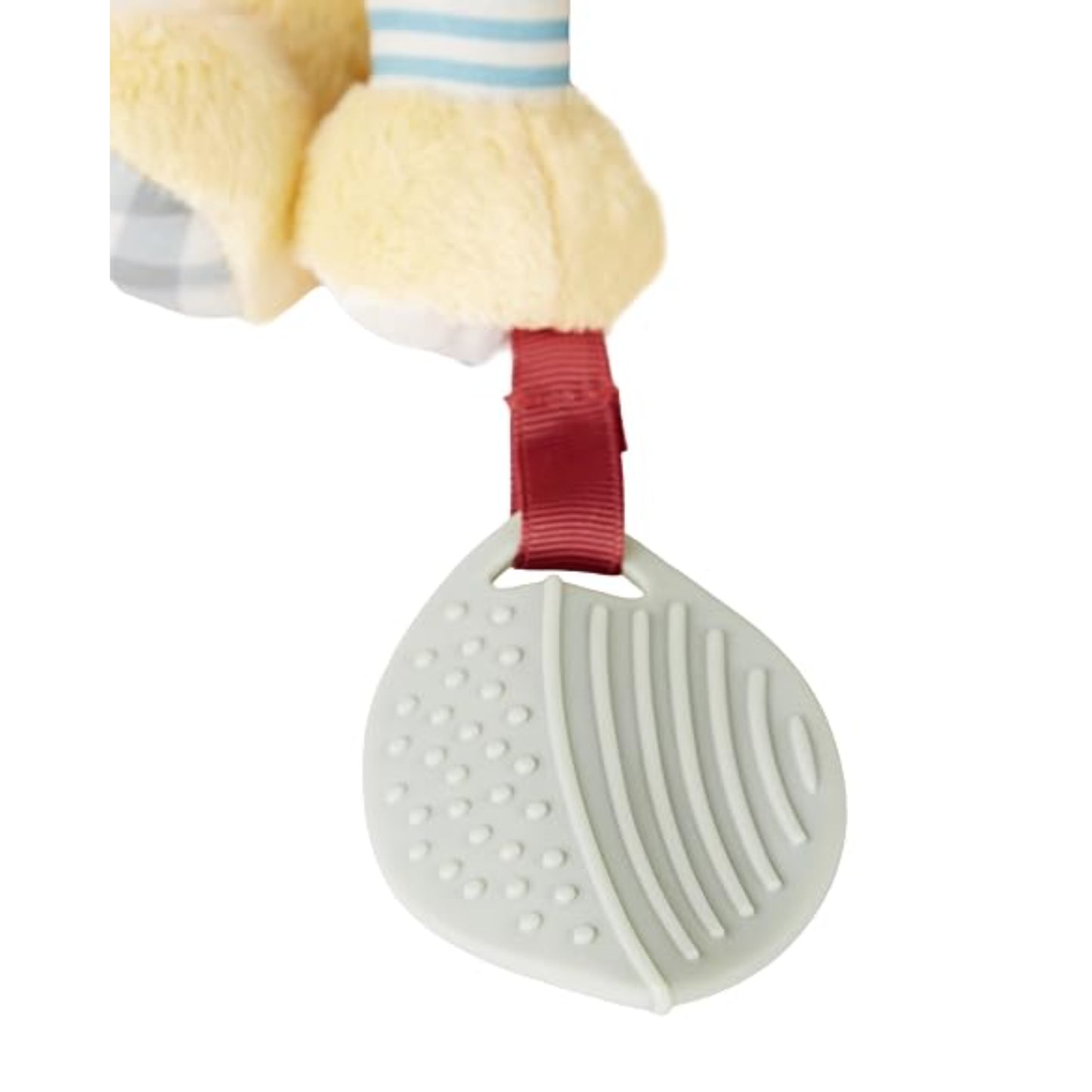 Juguete de peluche SKIP*HOP con etiqueta suave, color amarillo claro, ideal para bebés