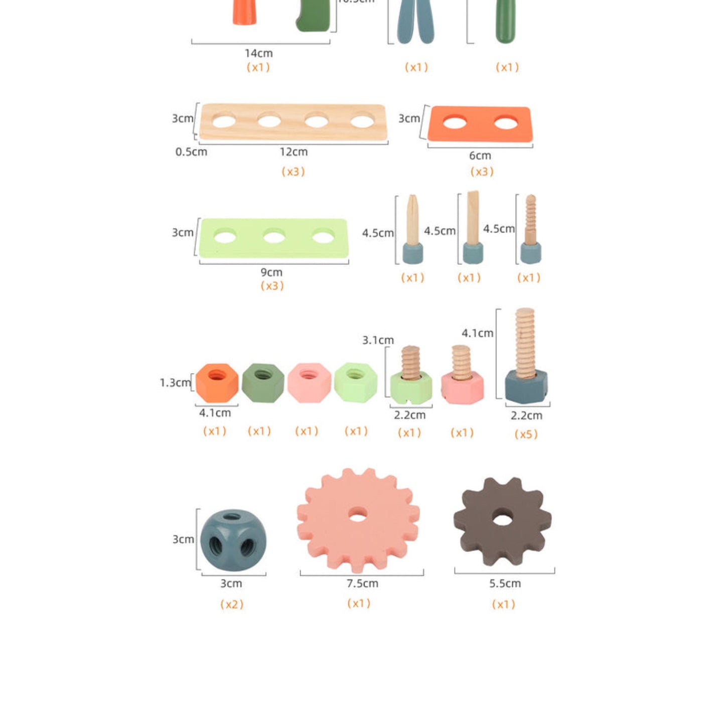 Bloques de construcción coloridos, juego de piezas para creatividad y habilidad