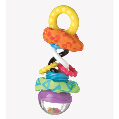 Sonajero de colores Playgro, diseño apilable, ideal para estimulación infantil