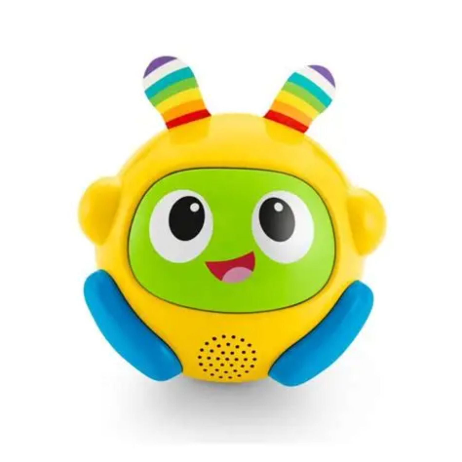 Muñeco musical amarillo de Mattel con antenas de colores, ideal para jugar
