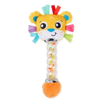 Juguete de peluche león amarillo con música, diseñado para estimular a bebés