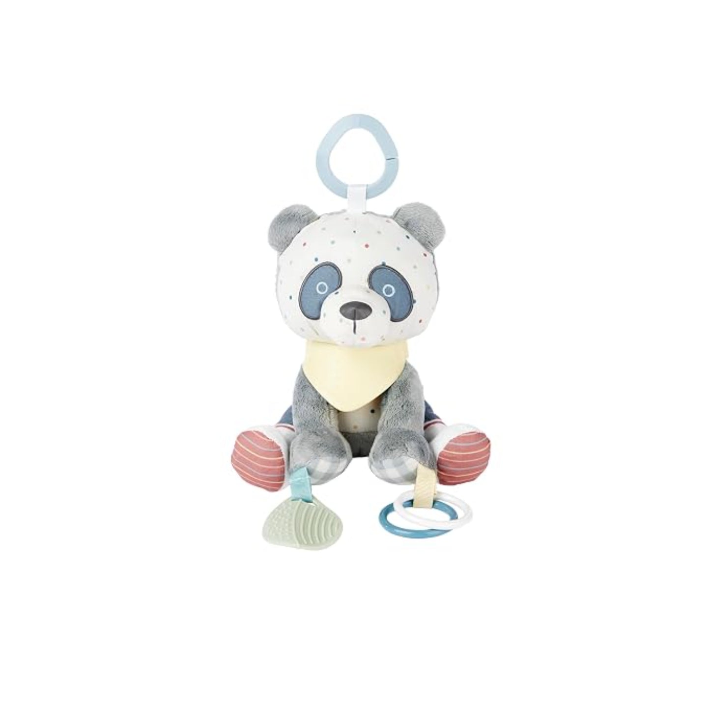 Osito panda SKIP*HOP suave con sonajero y clip de sujeción