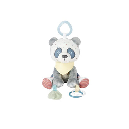 Osito panda SKIP*HOP suave con sonajero y clip de sujeción