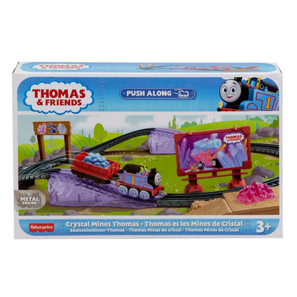 juguetes tren thomas, modelo de minas de cristal, vista frontal, juego interactivo