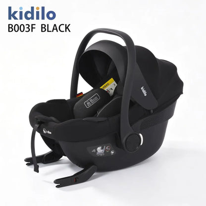 Coche para bebé negro lateral, con diseño ergonómico y seguridad mejorada