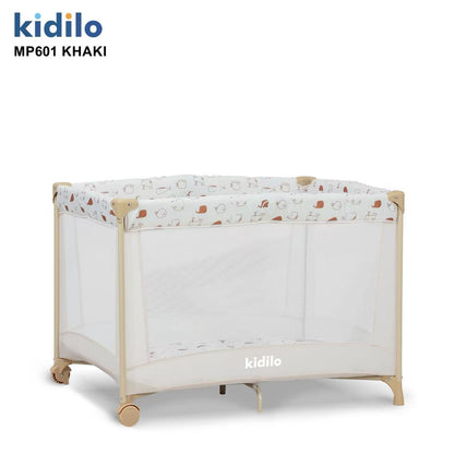 Corral Kidilo MP601 khaki vista frontal, para bebés y niños pequeños