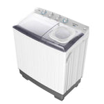Lavadora Frigidaire blanca vista superior, ideal para uso doméstico