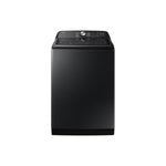 Lavadora Samsung negra frontal, con panel digital y diseño moderno