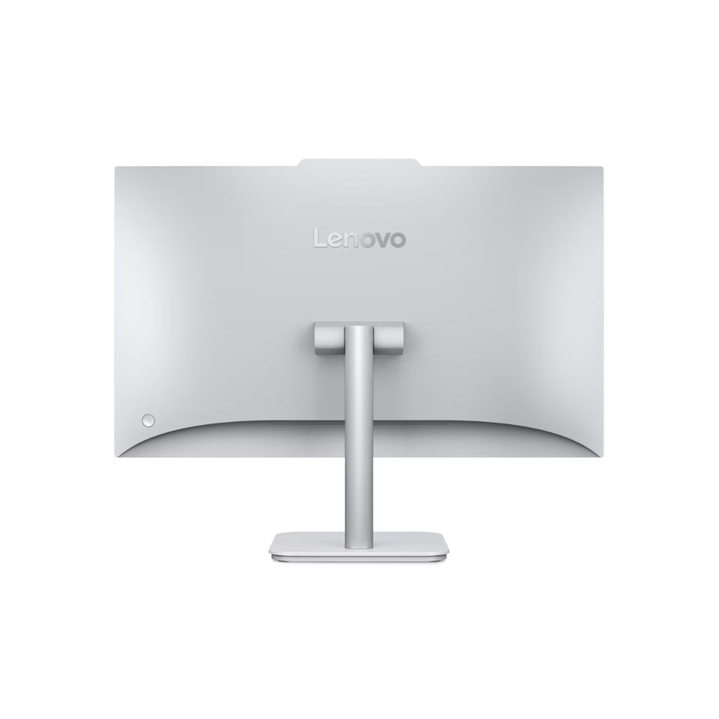 Escritorio Lenovo blanco, vista trasera, ideal para oficina moderna