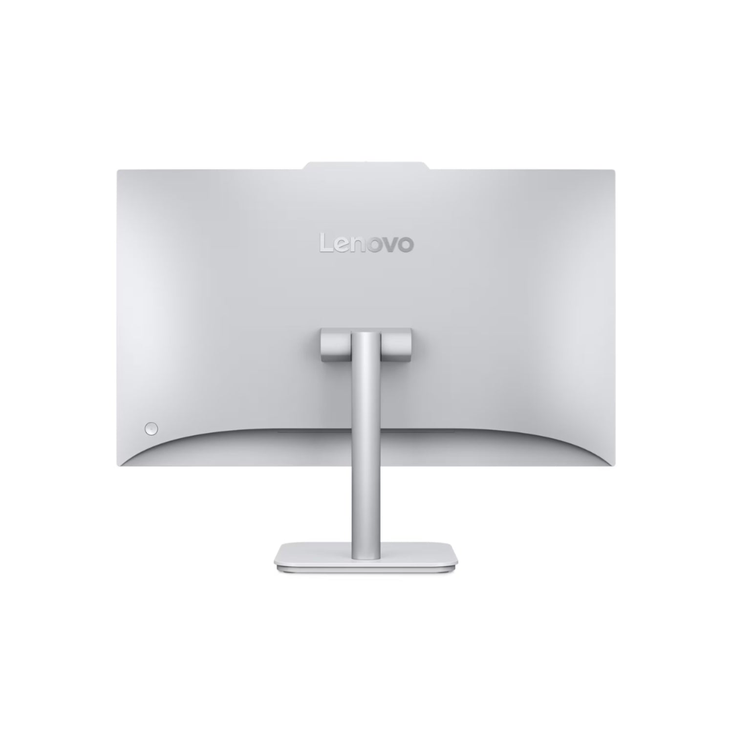 Escritorio Lenovo blanco, vista trasera, ideal para oficina moderna