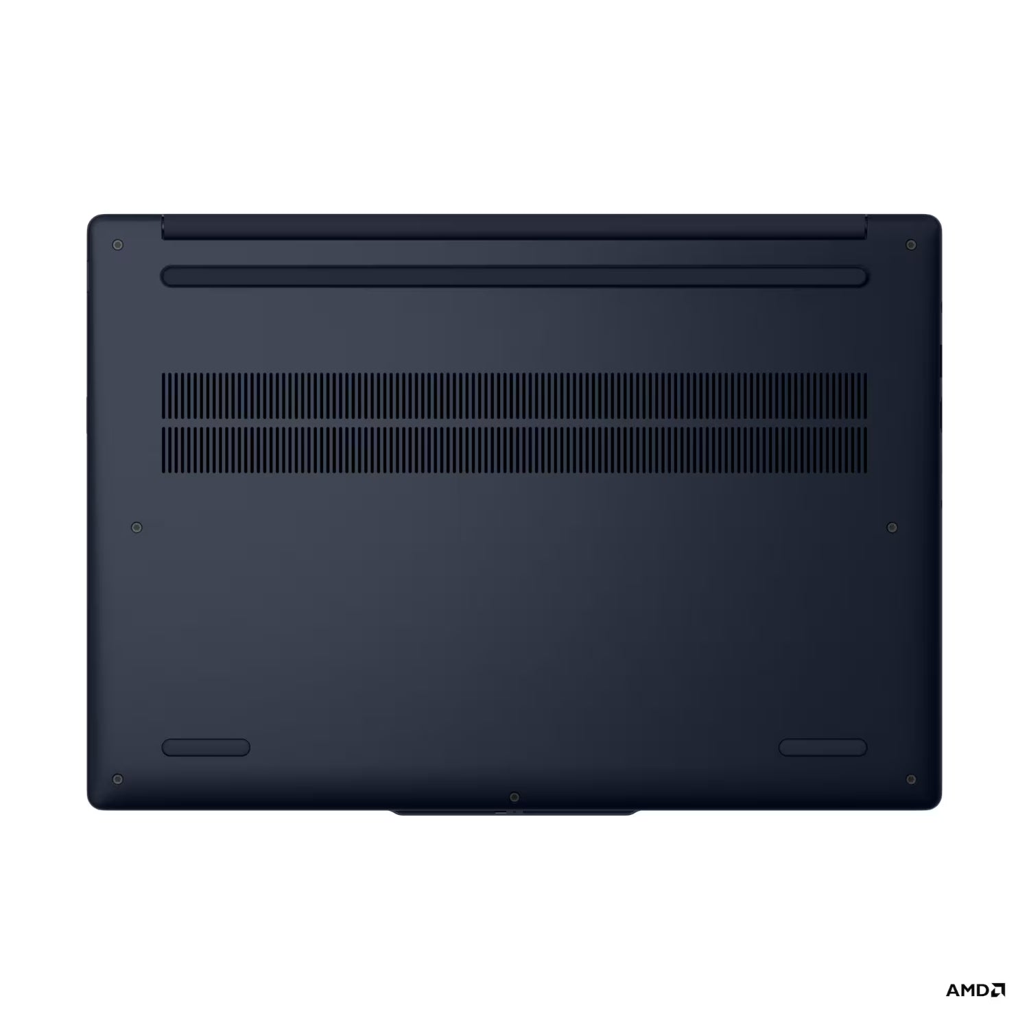 Laptop Lenovo modelo LL050401, vista trasera en color azul oscuro.