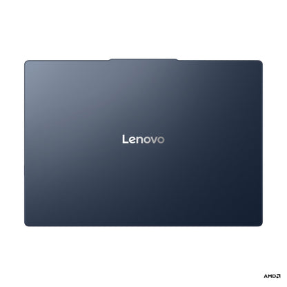 Laptop Lenovo azul vista superior, ideal para trabajo y entretenimiento