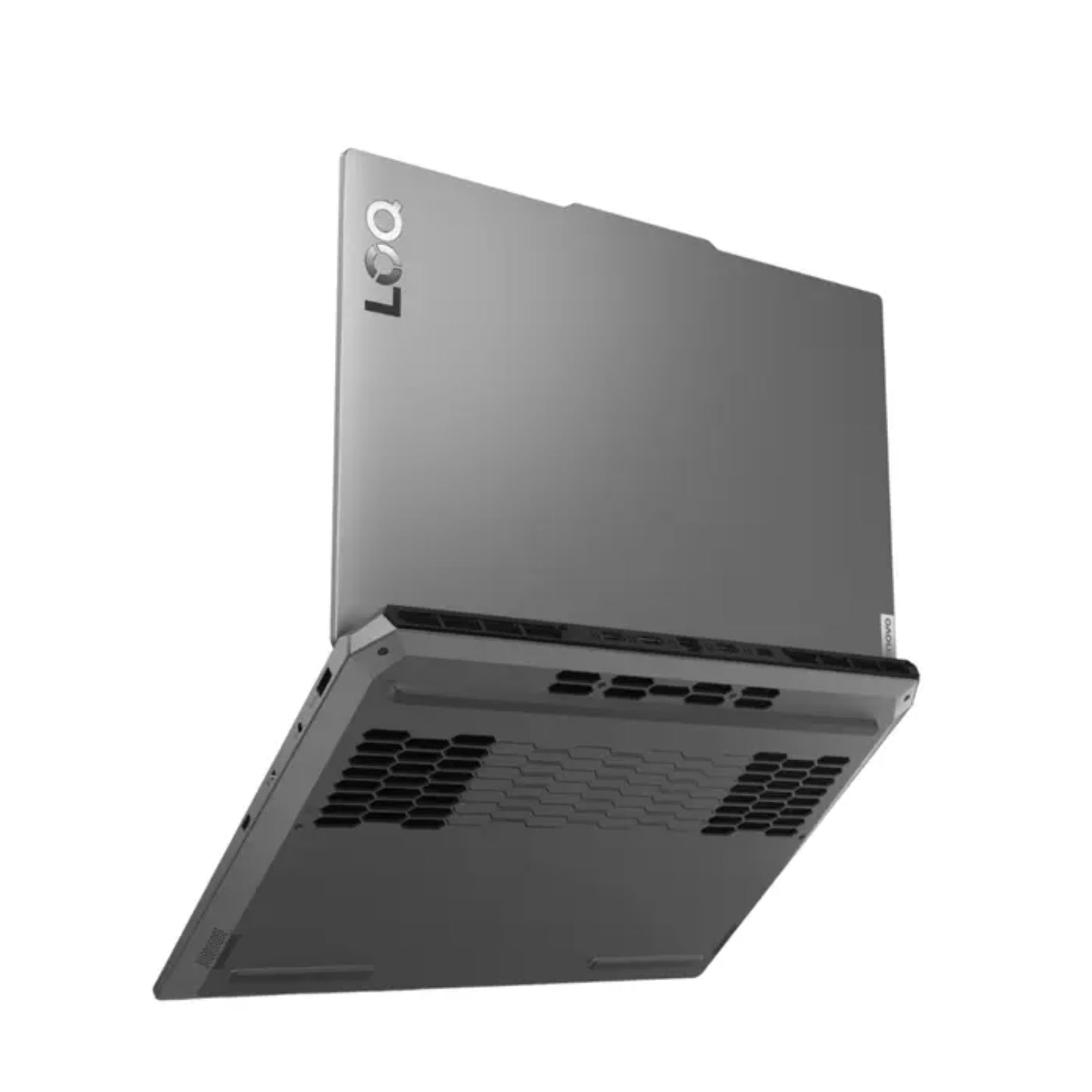 Laptop Lenovo gris vista trasera con diseño moderno
