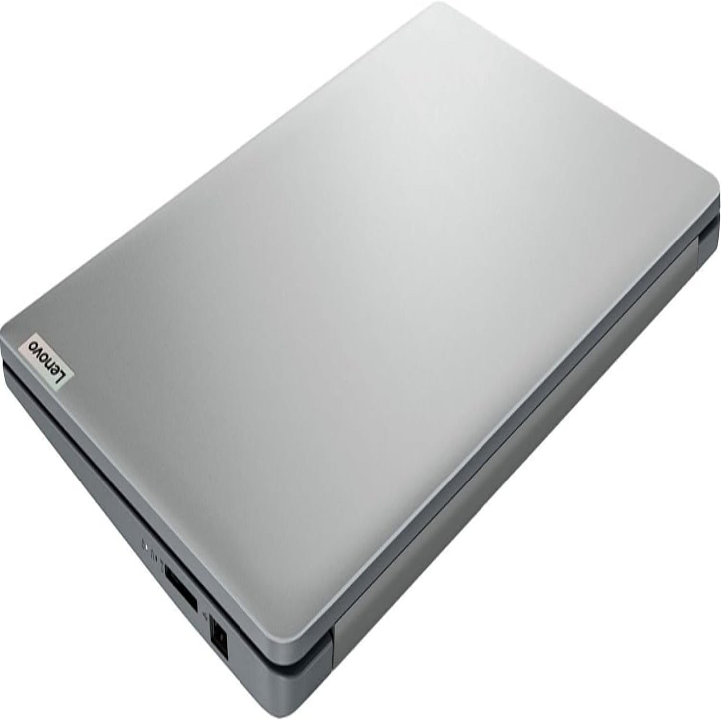 Laptop Lenovo plata vista lateral, diseño elegante y moderno