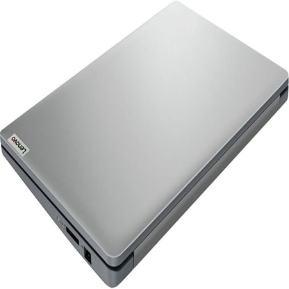 Laptop Lenovo plata vista lateral, diseño elegante y moderno