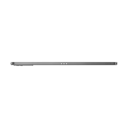 Tablet Lenovo gris lateral, diseño delgado y moderno