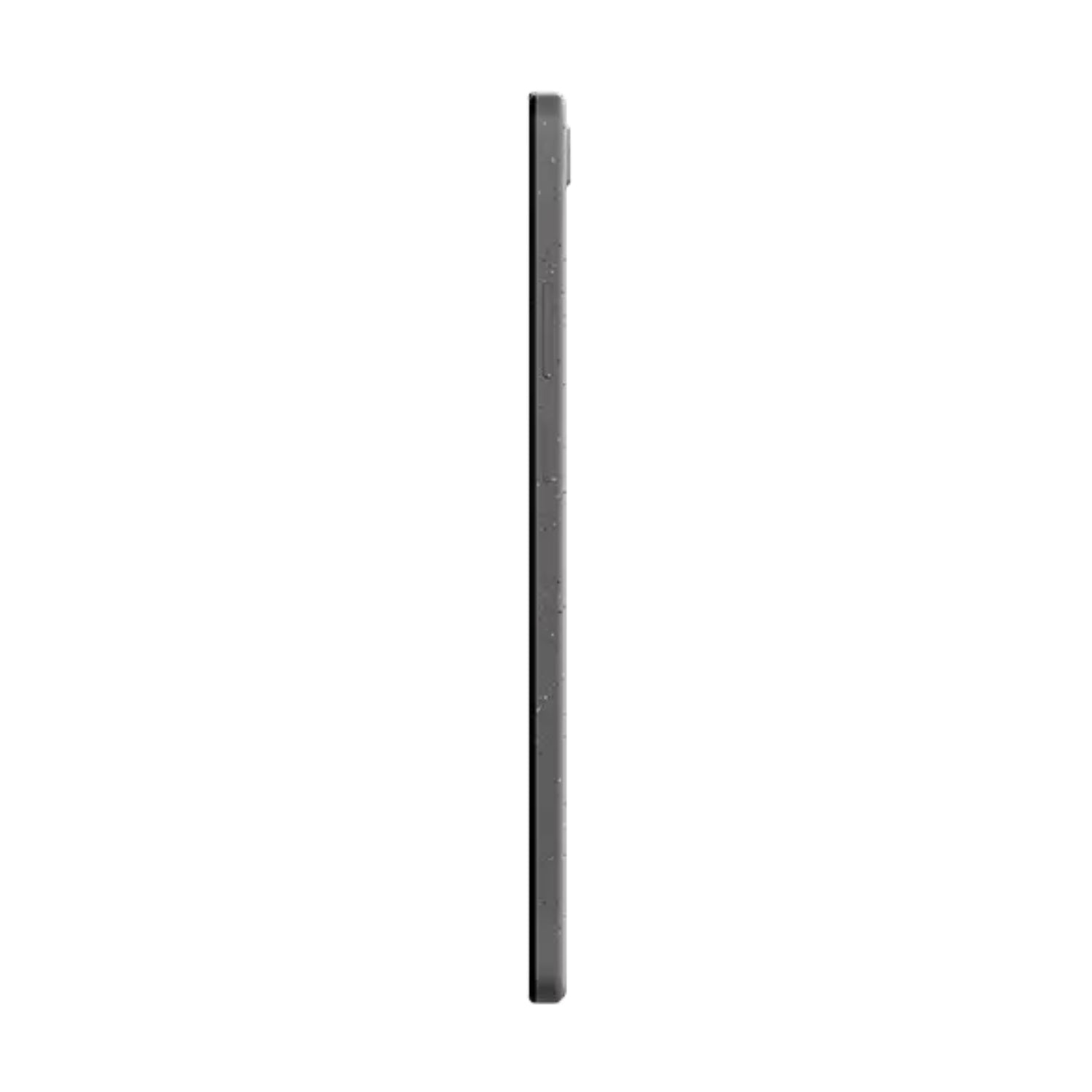 Tablet Lenovo negra vista lateral, diseño delgado y elegante