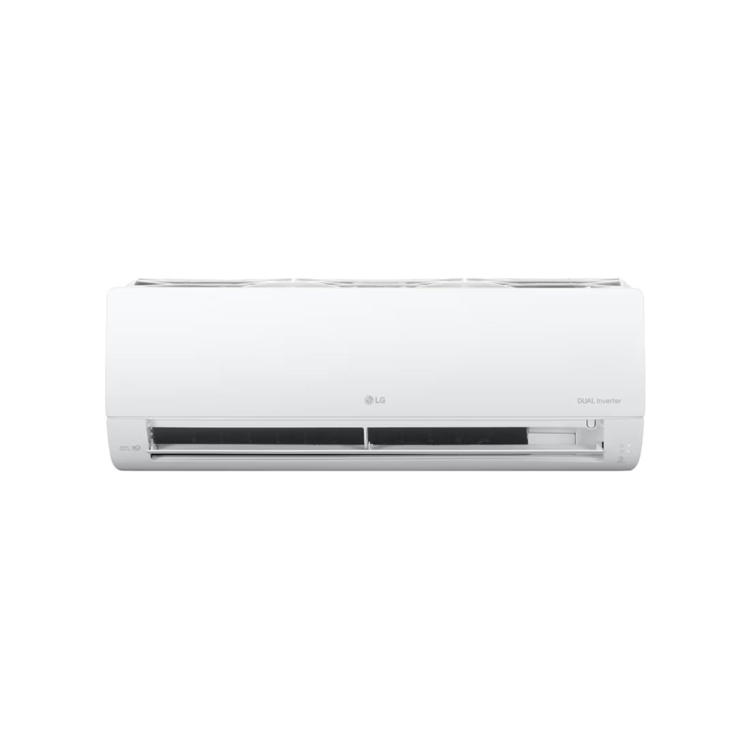 Aire acondicionado portátil blanco, vista frontal, ideal para enfriamiento eficiente