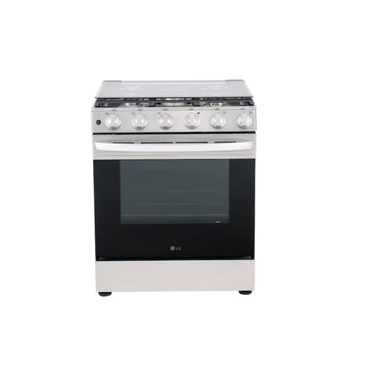 Estufa a gas 30 pulgadas de LG con diseño moderno y cuatro quemadores para cocinar con facilidad