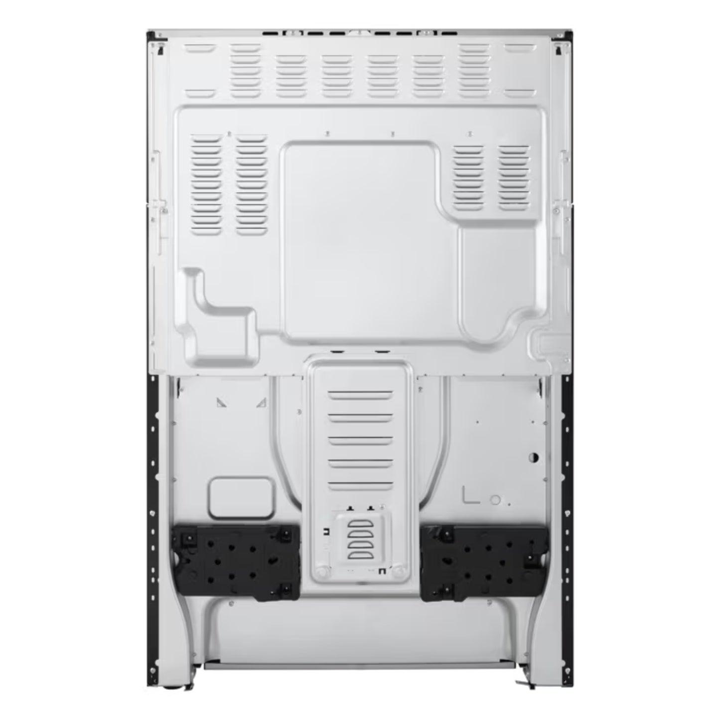 Parte trasera de estufa eléctrica 30 pulgadas LG con diseño funcional y ventilación adecuada