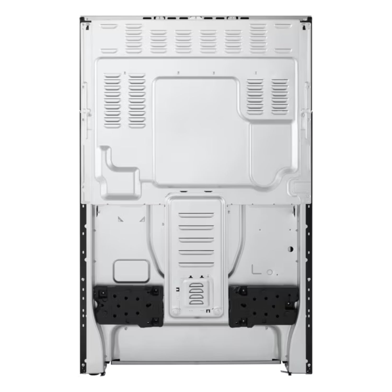 Parte trasera de estufa eléctrica 30 pulgadas LG con diseño funcional y ventilación adecuada