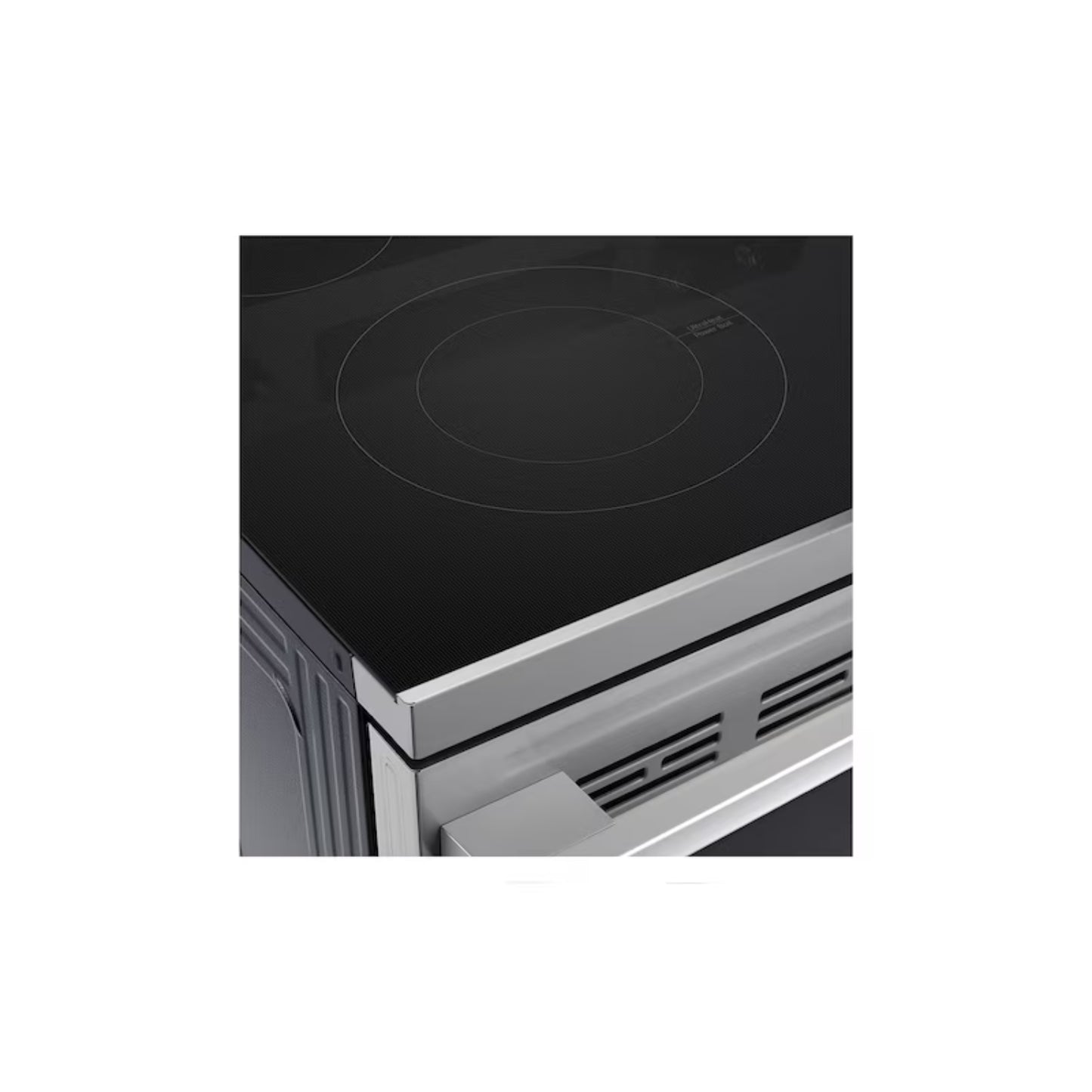 Estufa negra LG vista superior moderna en cocina