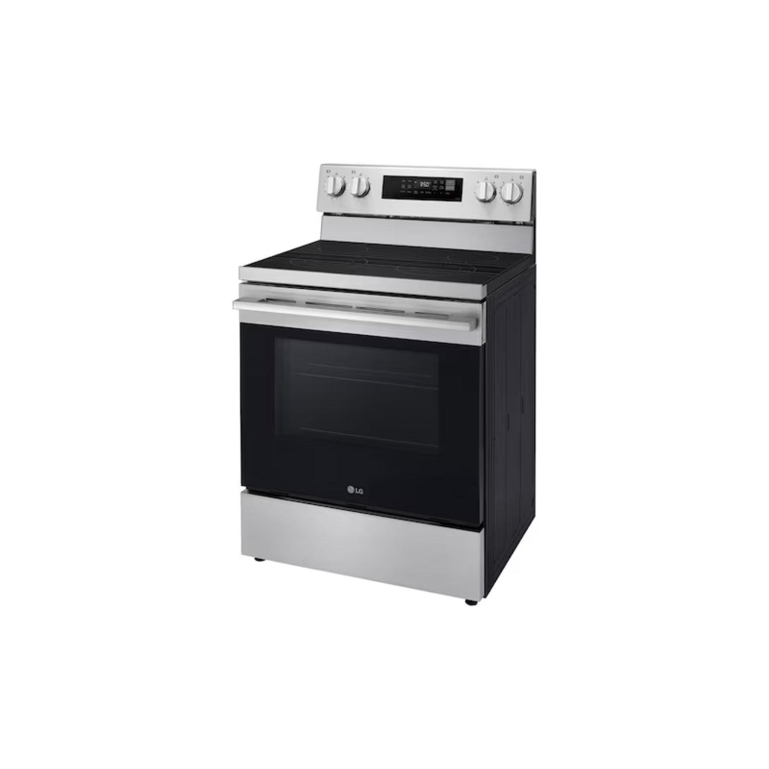 Estufa LG inoxidable frontal con horno, perfecta para cocinas modernas