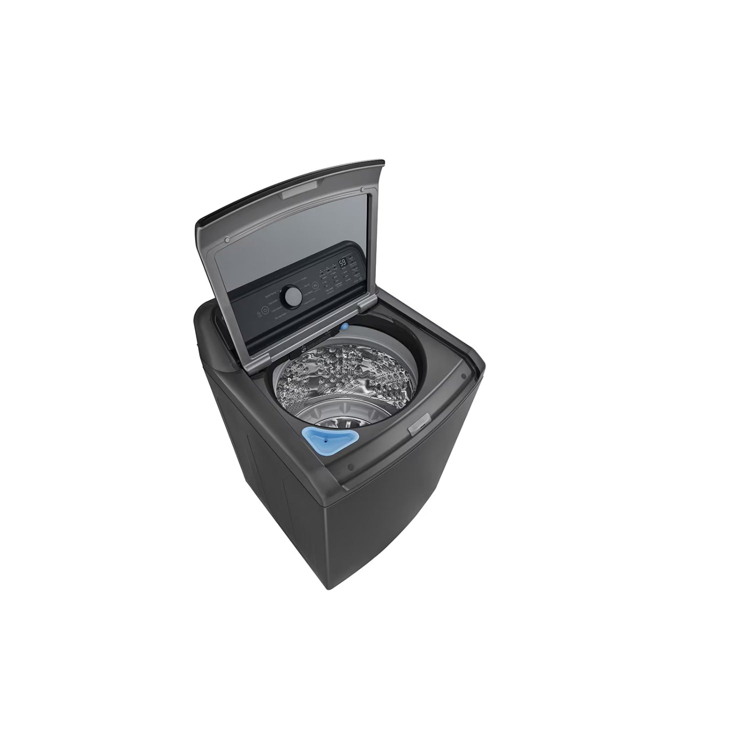 Lavadora 25 kg smart inverter LG de carga superior en color negro