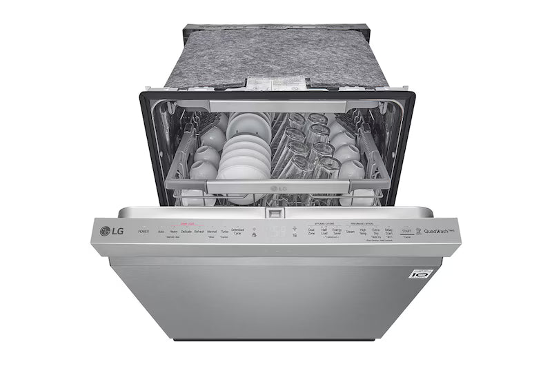 Lavaplatos LG inox frontal, capacidad para varios platos, cocina moderna