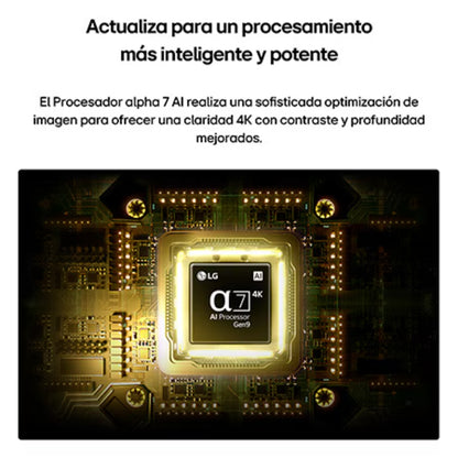 Procesador alpha 7 AI de LG, tecnología avanzada para claridad 4K